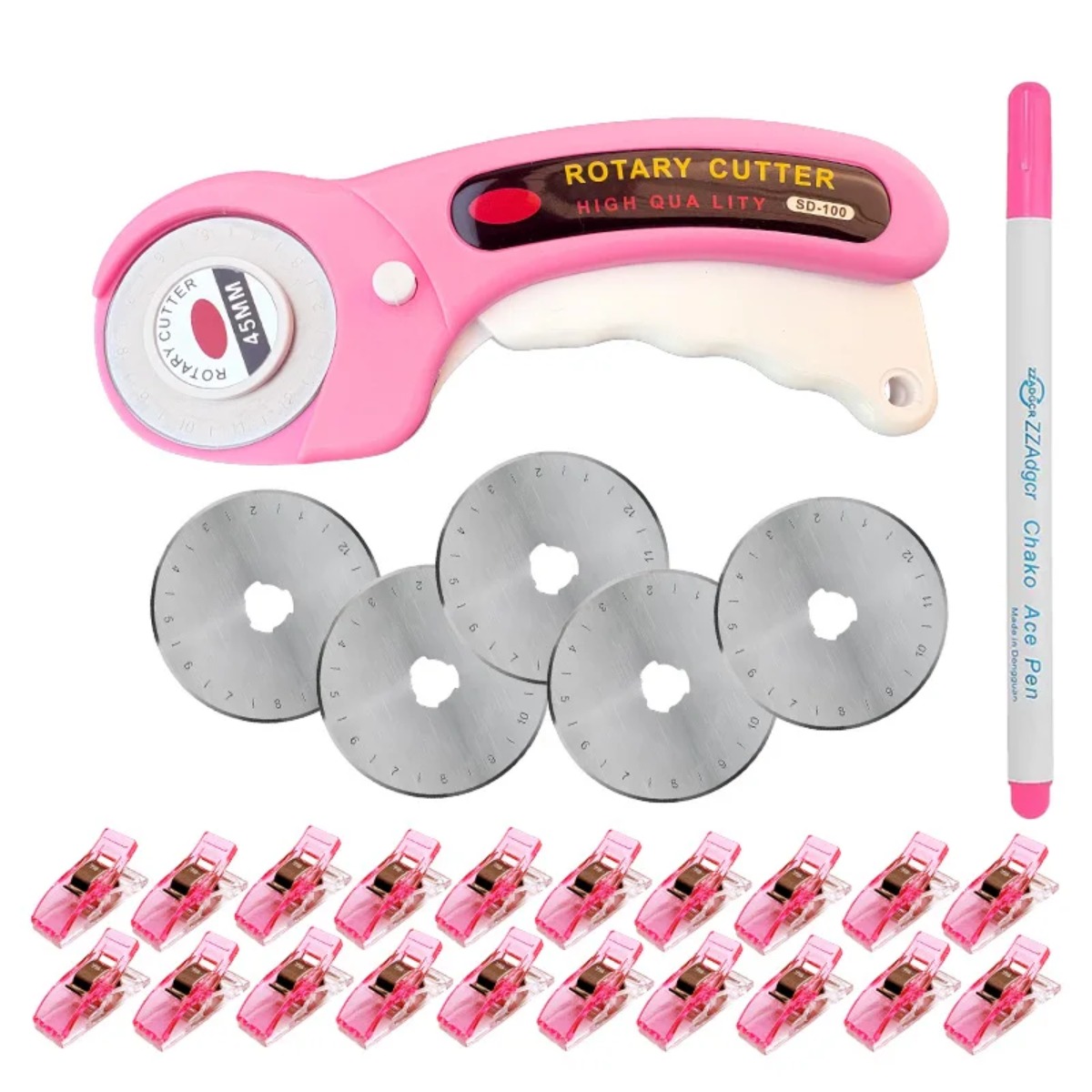 Rotary Cutter For Fabric 45Mm - Cortador Rotatorio de 45mm Rosa para