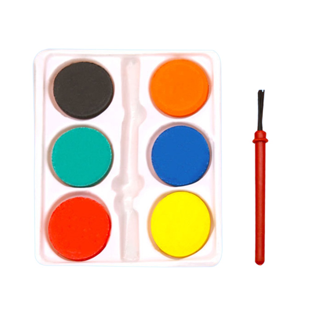 Watercolor Paint Set Solid Pigment - Portátil con pincel de pintura, juego