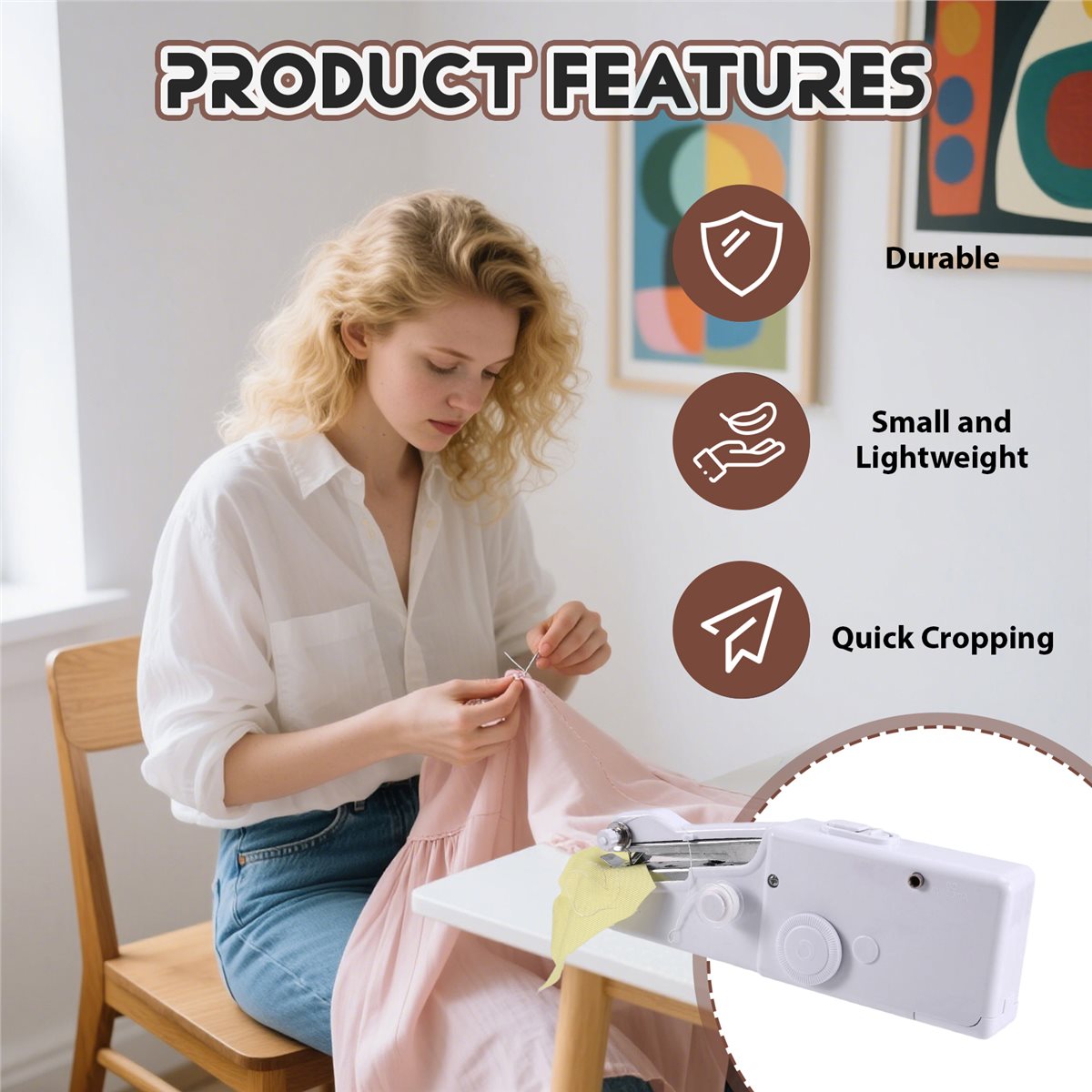 Mini Electric Sewing Machine Handheld - Mini Kit de máquina de coser