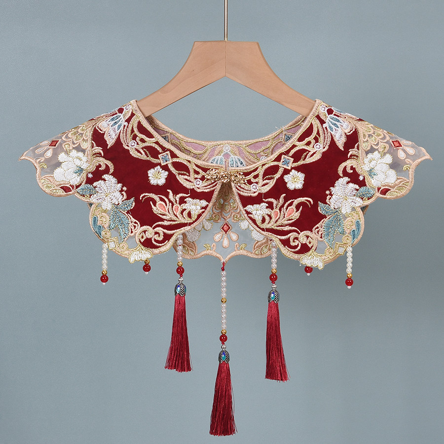 Cuello de cuentas rojo con dis - Beading reseña y precio
