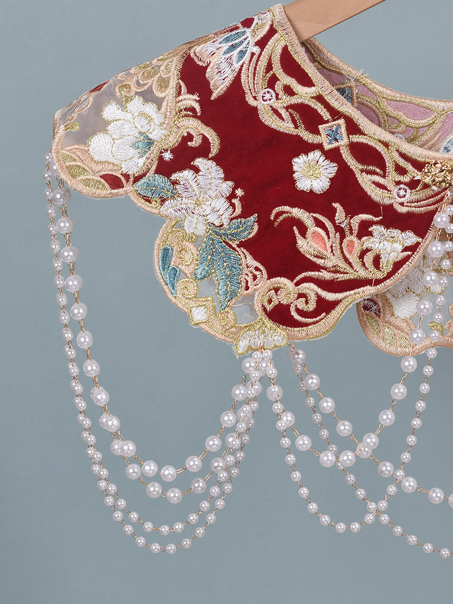 Cuello de cuentas rojo con dis - Beading reseña y precio