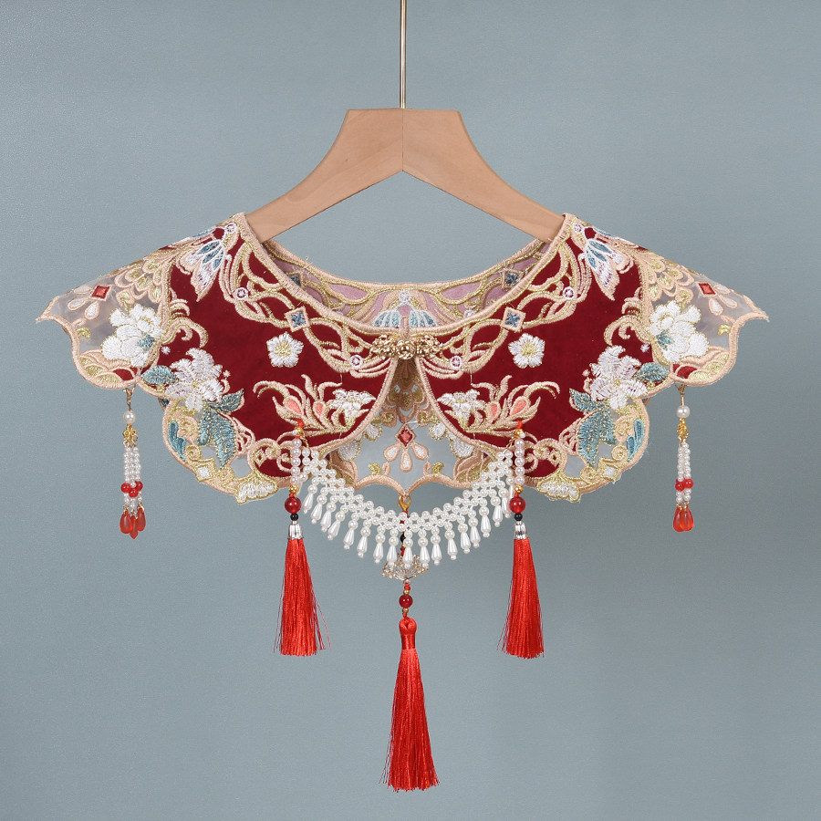 Cuello de cuentas rojo con dis - Beading reseña y precio