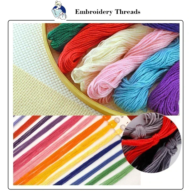 Kit de Punto de Cruz Estampado - Cotton Embroidery Thread Skeins reseña y precio