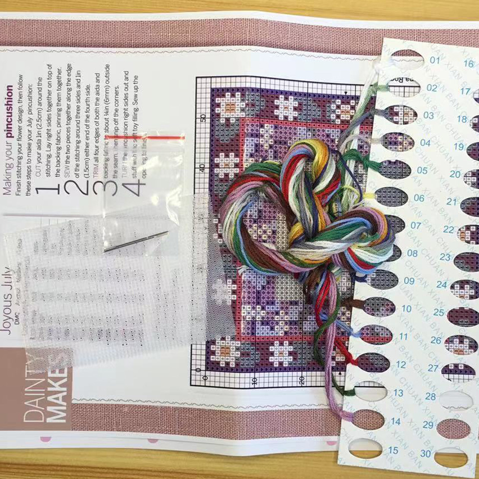 Kit de punto de cruz ZC133, co - Cotton Embroidery Thread Skeins reseña y precio