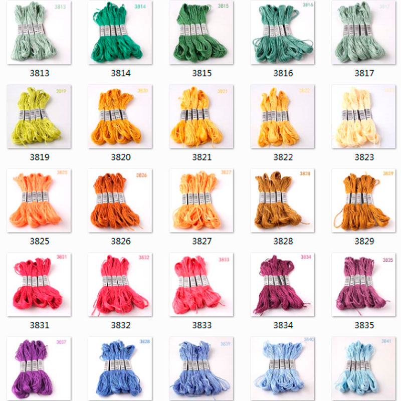 3727--3857---10 Piezas de Hilo - Cotton Embroidery Thread Skeins reseña y precio