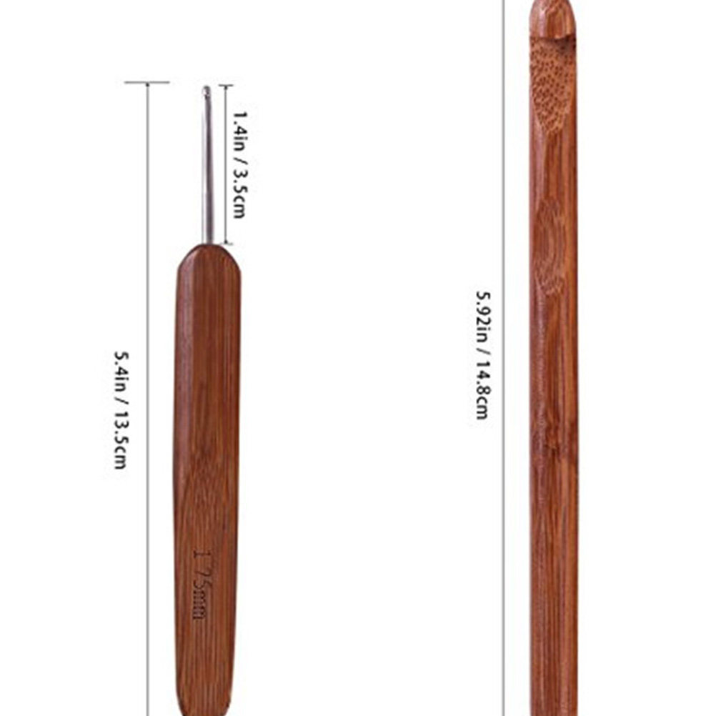 1 juego de agujas de ganchillo - Wooden Crochet Hooks Ergonomic Handle reseña y precio