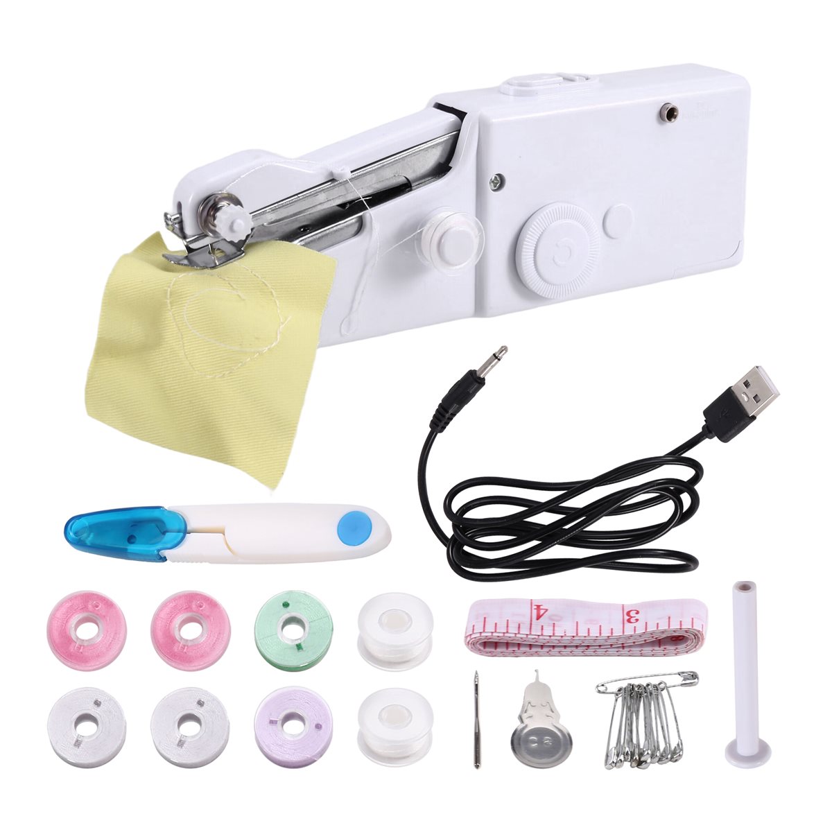 Mini Kit de máquina de coser e - Mini Electric Sewing Machine Handheld reseña y precio